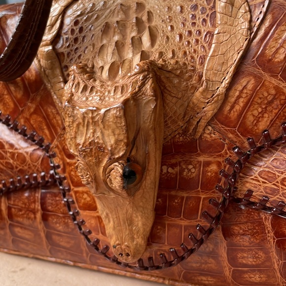 Vintage 1960’s baby alligator handbag EVC - Picture 4 of 13